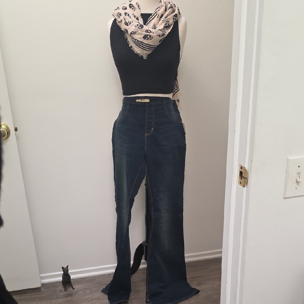 Free People Dark Blue Denim Jeans